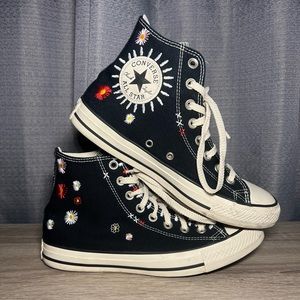 Converse Embroidered Floral Chuck Taylor All Star Womens High Top Shoes